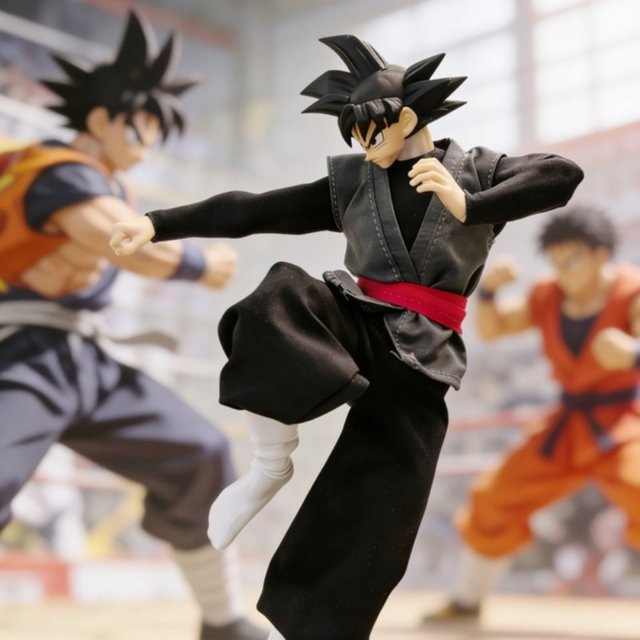 Bandai Dragon Ball SHF Super Saiyan Goku Black Daoist Robe Training Suit, Actionfigur Zubehör, 1/12 Maßstab - Bild 1