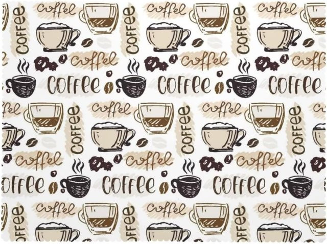 JMG Household Supplies Tischdecke mit Kaffee-Motiv, Rechteckig, Braun/Mehrfarbig, B/T: 140 x 140 cm - Bild 1