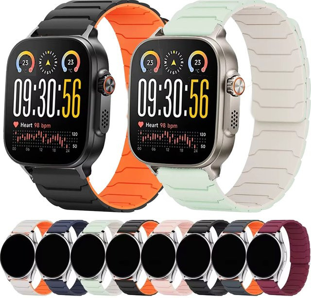 Realme Uhrenarmband Silikon, Magnetisch, 22 mm, Schwarz - Bild 1