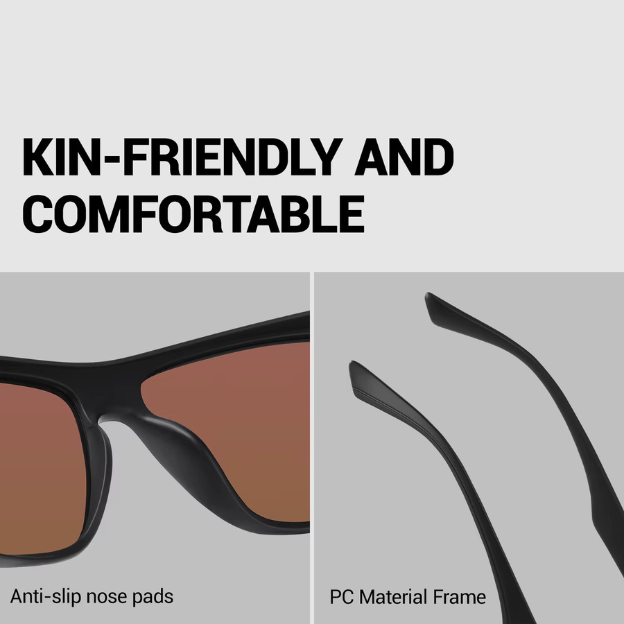 Scvcn Sonnenbrille, Vollrand, Kunststoff, schwarz, polarisiert - Bild 2