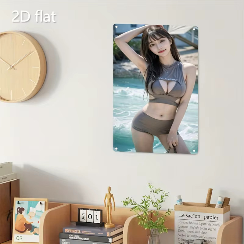 HELLOYOUNG Metallschild Wanddekoration im Vintage-Stil mit Typografie und humorvollen Zitaten, rechteckiges Blechposter für Zuhause und Schlafzimmer - Bild 2