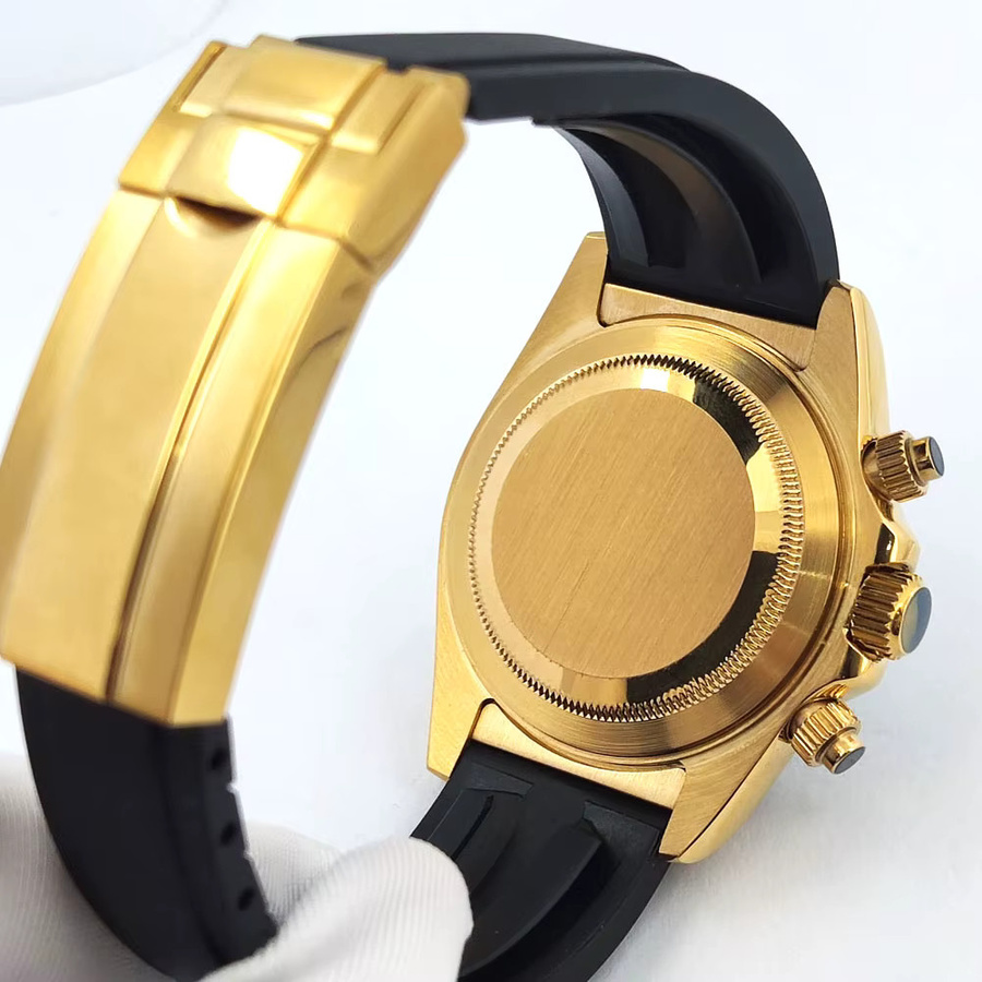 OUMASHI Chronograph, Gold, Kautschukarmband, 39 mm, Herren - Bild 3