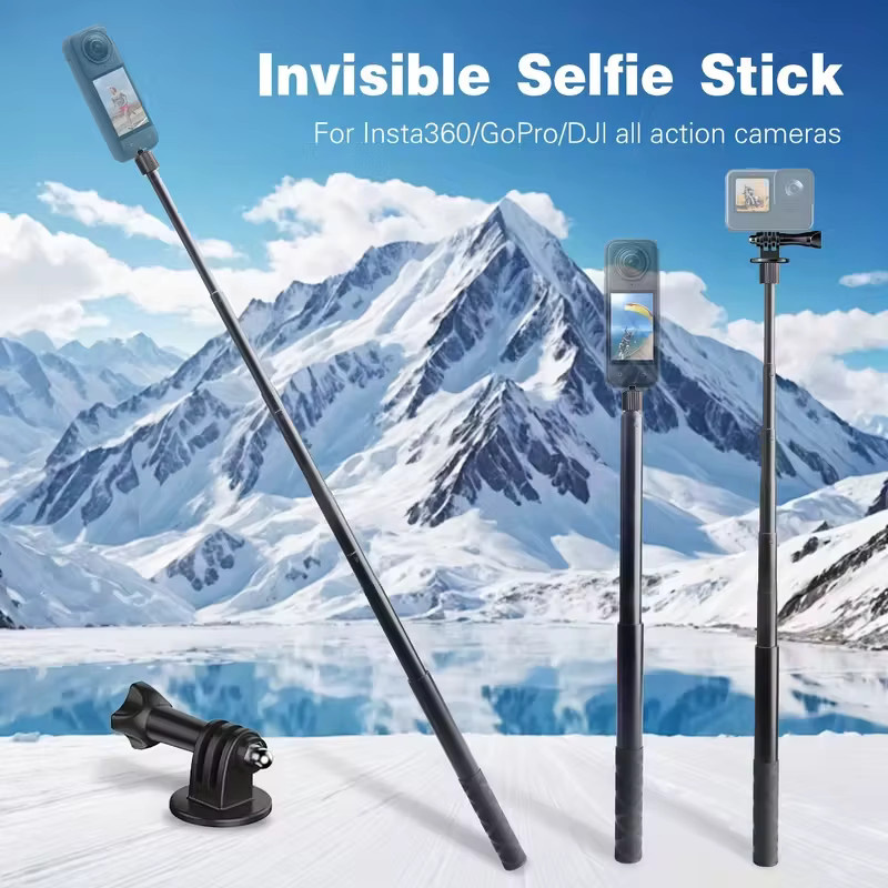 Insta360 Unsichtbarer Selfie-Stick in Schwarz, 3 m ultralang für Insta360 X4, X3, X2, ONE X und Action-Kameras - Bild 4