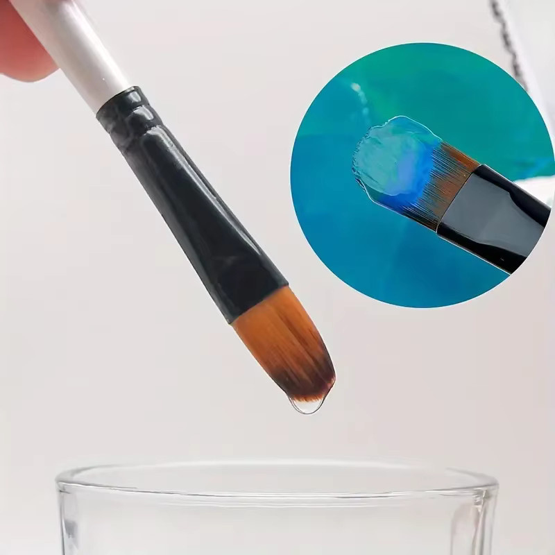 6-teiliges Pinselset für Künstler und Anfänger zur Acryl-, Öl-, Aquarell- und Gouachemalerei - Bild 3