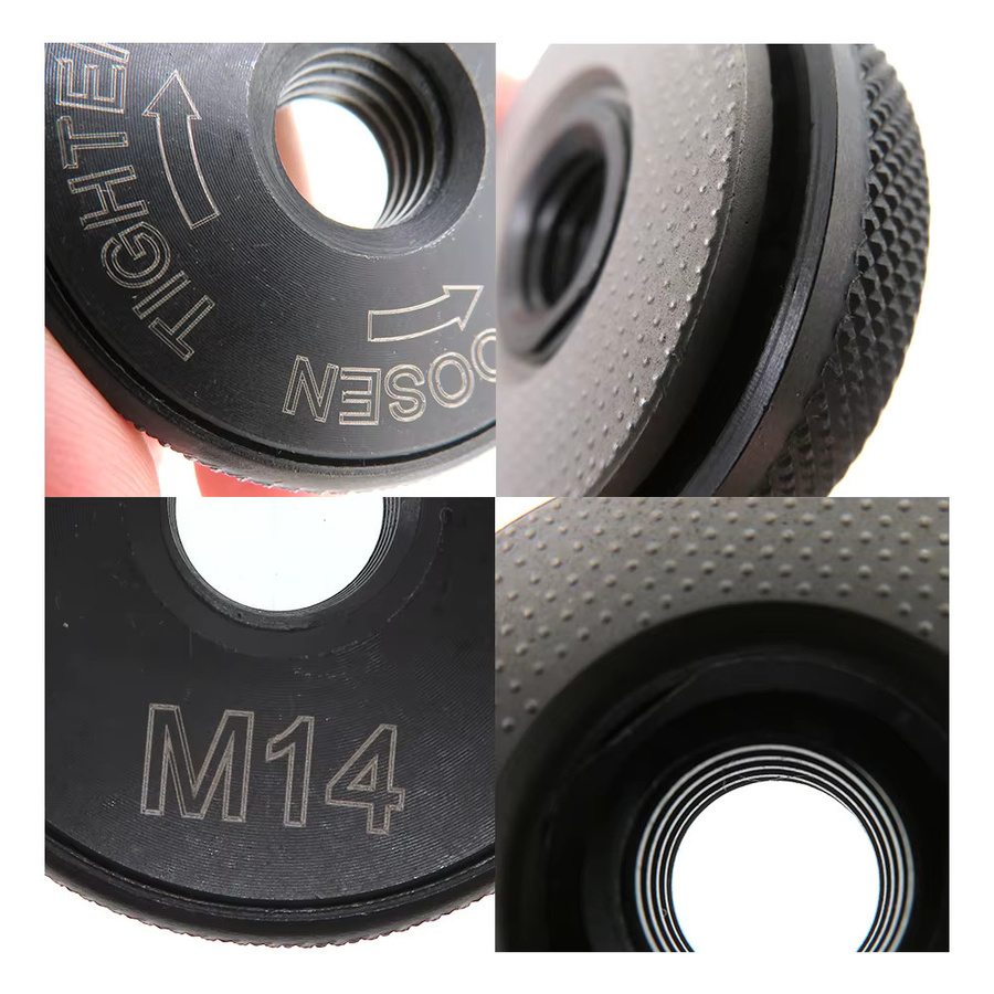VIBRATITE M14 Schnellwechsel-Klemmflansch Sicherungsmutter in Schwarz für Winkelschleifer und Trennscheiben - Bild 5