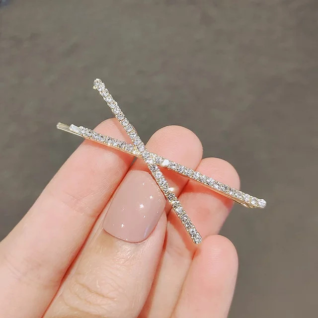 Haarnadel Kreuz, Strass, Mädchen - Bild 1