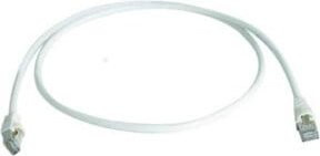 Telegärtner Patchkabel S/FTP Cat6a Ethernet LAN in Weiß, Länge: 1,0 m - Bild 1