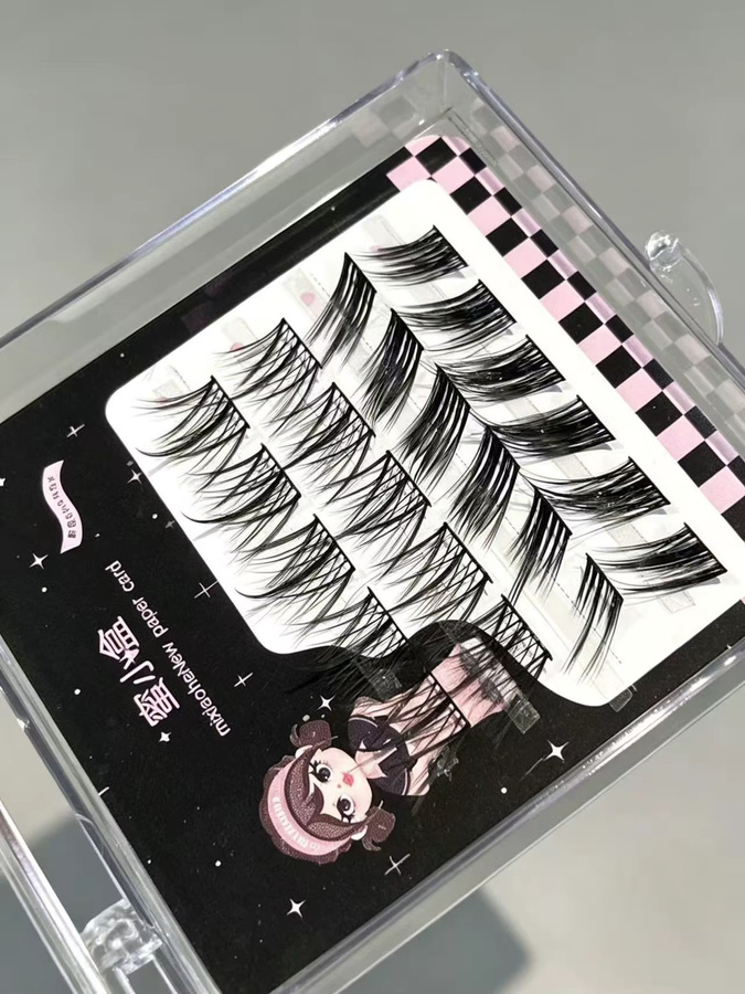 Mixiaohe Fox Wing Cluster-Wimpern, 3-teilig, natürlich, 02 - Bild 7