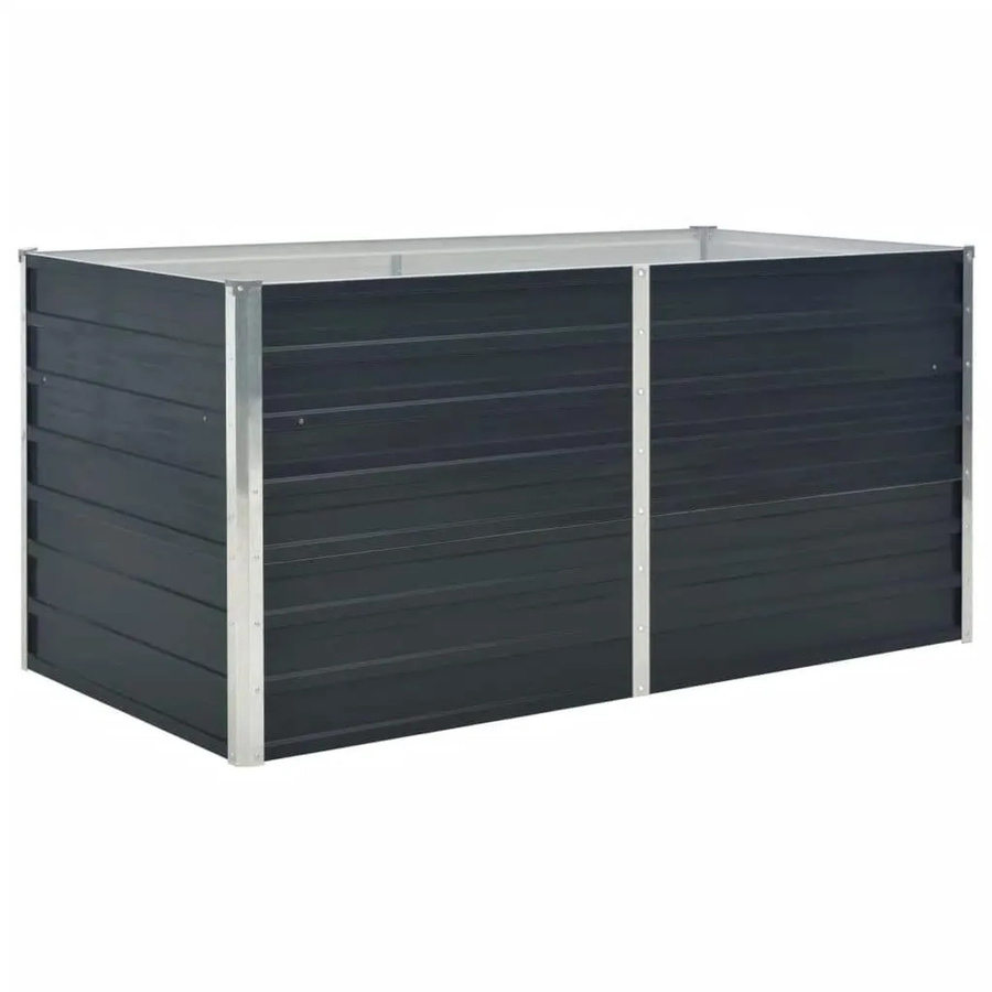 DELUKE Hochbeet OSKAR aus verzinktem Stahl in Anthrazit, B/T/H: 160 x 80 x 77 cm - Bild 2