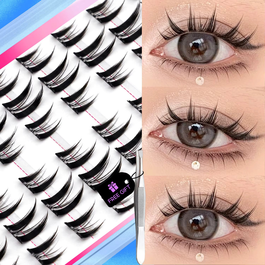 GROINNEYA Wimpern Cluster DIY, Natürlich, Unisex - Bild 3