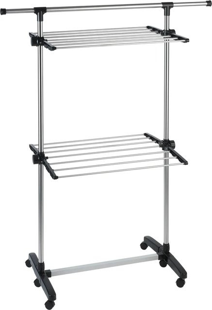 Wenko Platzspar-Wäschetrockner in Silber, Höhe: 143,0 cm, Breite: 12,5 cm, Tiefe: 11,0 cm - Bild 1