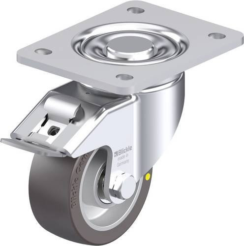 Blickle Stahlblech-Lenkrolle LH-ALST 100K-3-FI-AS in Silber, Rad-Durchmesser: 100 mm, Tragfähigkeit: 320 kg - Bild 1
