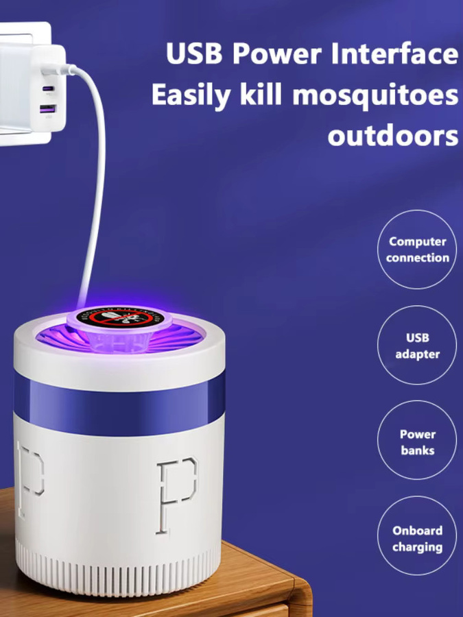 Lenovo 2-in-1 Elektrische Mückenkiller-Lampe und Schlagfliegenfänger in Schwarz aus Kunststoff - Bild 4