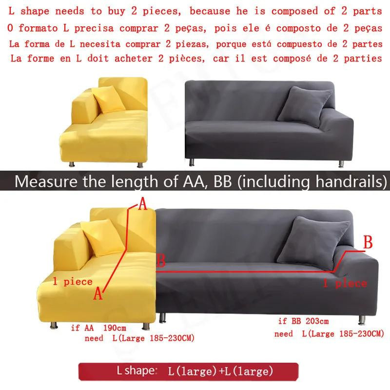 Yiran Furniture Jacquard Sofa Überwurf in Beige, elastischer Sofabezug aus Polyester für Ecksofas und Sessel, Breite: 90-140 cm - Bild 2