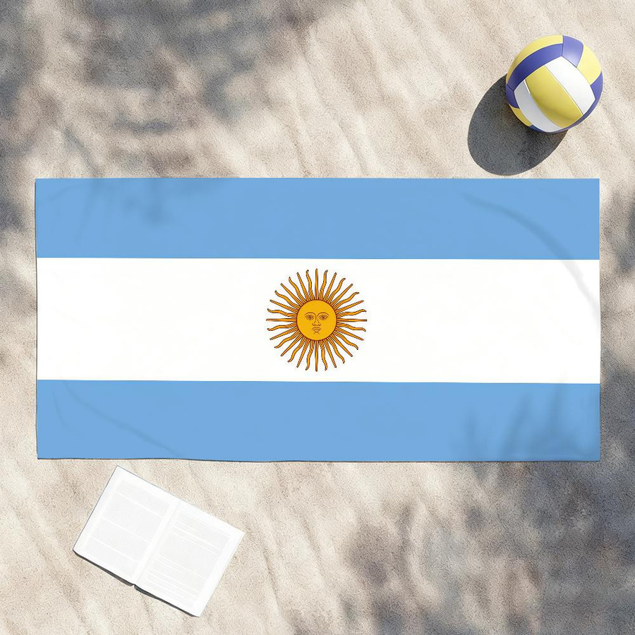 Strandtuch Flagge Argentinien von Creative Man, weich und schnelltrocknend, B: 40 cm, H: 60 cm - Bild 3