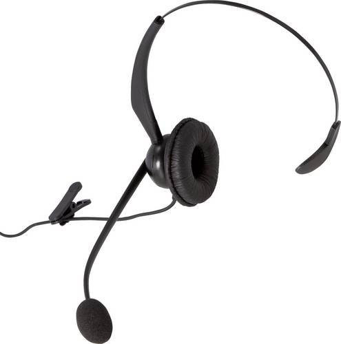 Auerswald COMfortel H-200 On-Ear Headset kabelgebunden Mono Schwarz mit Noise Cancelling und USB-A Anschluss - Bild 1