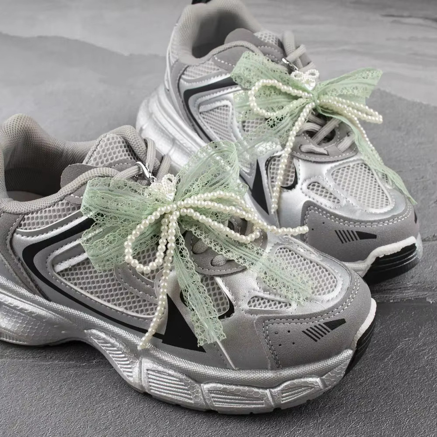 SMATLELF Schuh Charm Zubehör, Perle Schleife, 2 Stück - Bild 2