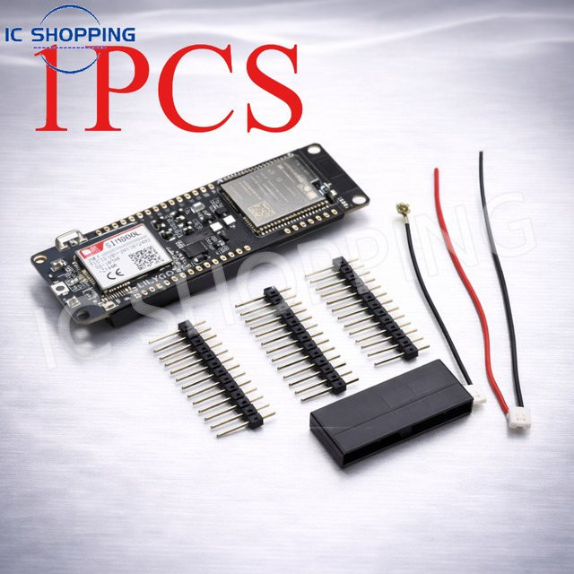 TTGO T-Call V1.4 ESP32 IoT Entwicklungsboard mit WiFi, Bluetooth und SIM800L GSM GPRS Modul in Schwarz - Bild 1