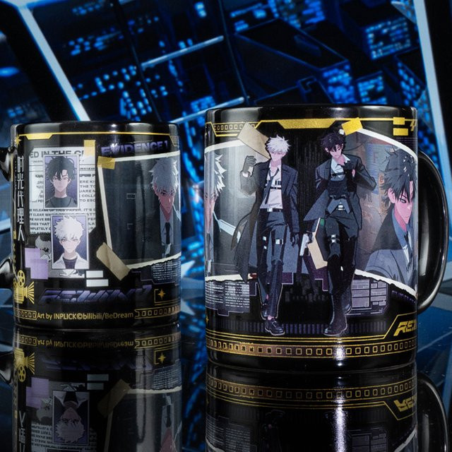 Keramiktasse Charles Lucas Anime Cosplay Motiv in Schwarz - Bild 1