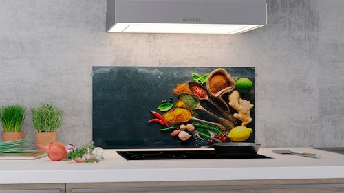 NOVADOORS Glasboard Variety of Spice in Mehrfarbig mit abstraktem Design aus Glas - Bild 1