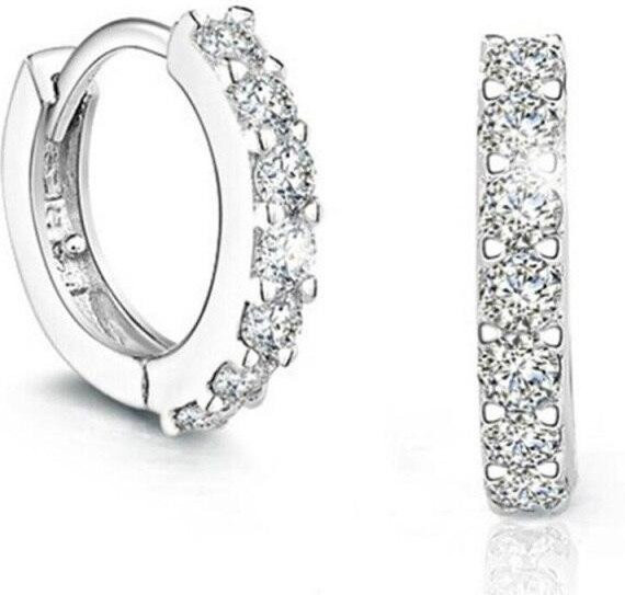 YIRAN Jewelry Creolen, 925 Silber, Zirkonia, Unisex - Bild 1