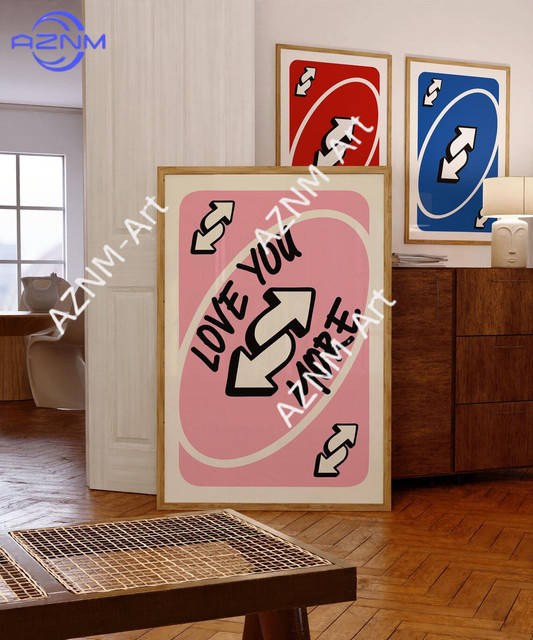 KAYOU Retro-Wandposter Love You More in Rosa – Typografische Y2K-Kunst als Wanddekoration für dein Schlafzimmer oder Wohnzimmer - Bild 1