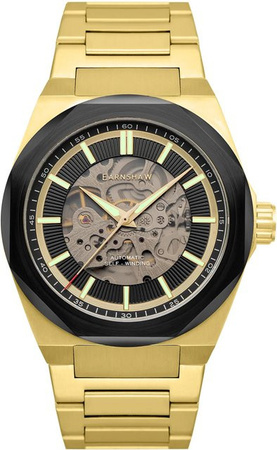Thomas Earnshaw Clark Skeleton Automatik Herrenuhr, Edelstahl, 44 mm, Schwarz
