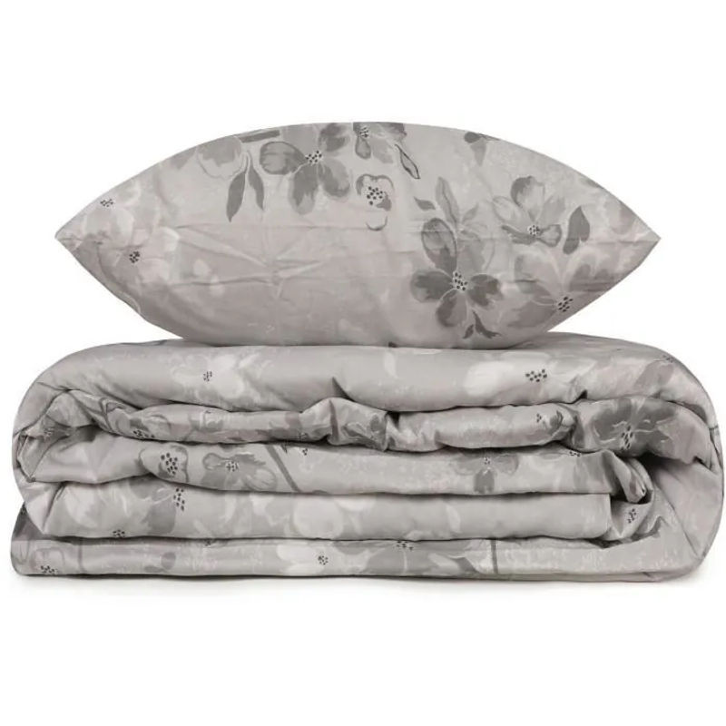 Bettwäsche-Set aus 100% Baumwolle in Grau mit 1 Bettbezug (Breite: 220 cm, Höhe: 240 cm) und 2 Kissenbezügen - Bild 2