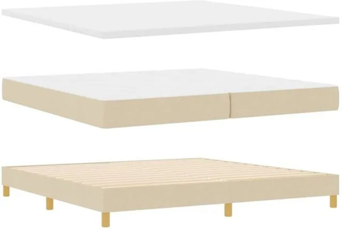 Modernes Boxspringbett mit Matratze von vidaXL in Beige, B/L: 90 x 200 cm - Bild 1