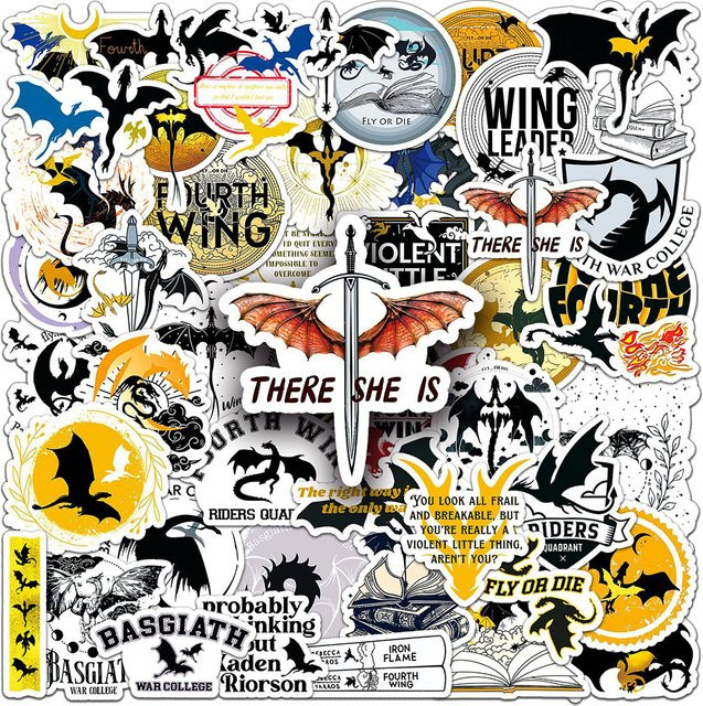 Rspctou Fourth Wing Aufkleber, Wasserfeste Graffiti-Sticker, 10/30/50 Stück - Bild 1