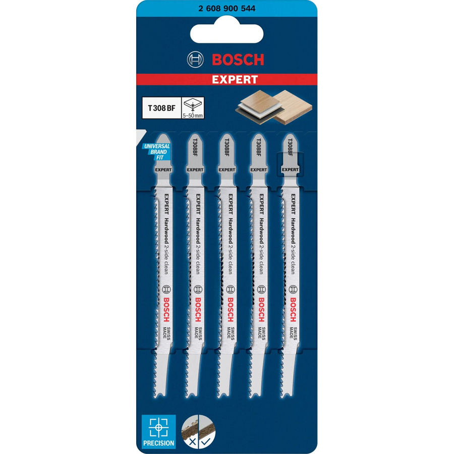 Bosch EXPERT T 308 BF Stichsägeblatt für Hartholz und laminierte Arbeitsplatten, 5 Stück - Bild 3