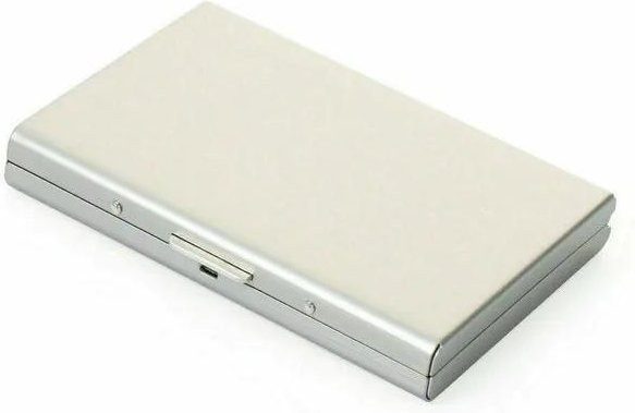 Weft RFID-Kartenhalter-Etui aus Aluminium Metall Unisex Business-Kreditkarten-Organizer in Schwarz, Silber, Gold oder Blau - Bild 1