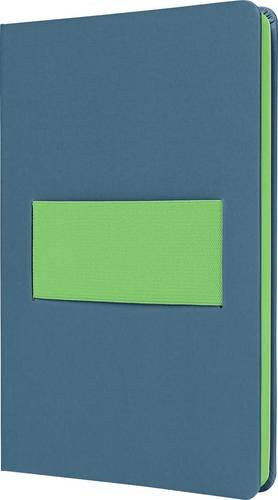 Sigel LS204 Linescape Notizbuch Hardcover DIN A5 kariert Mittelblau und Neongrün mit 88 Blatt - Bild 1