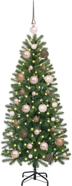 vidaXL Künstlicher Weihnachtsbaum mit 150 LEDs, Grün, Höhe: 120 cm, aus PE und PVC - Bild 1