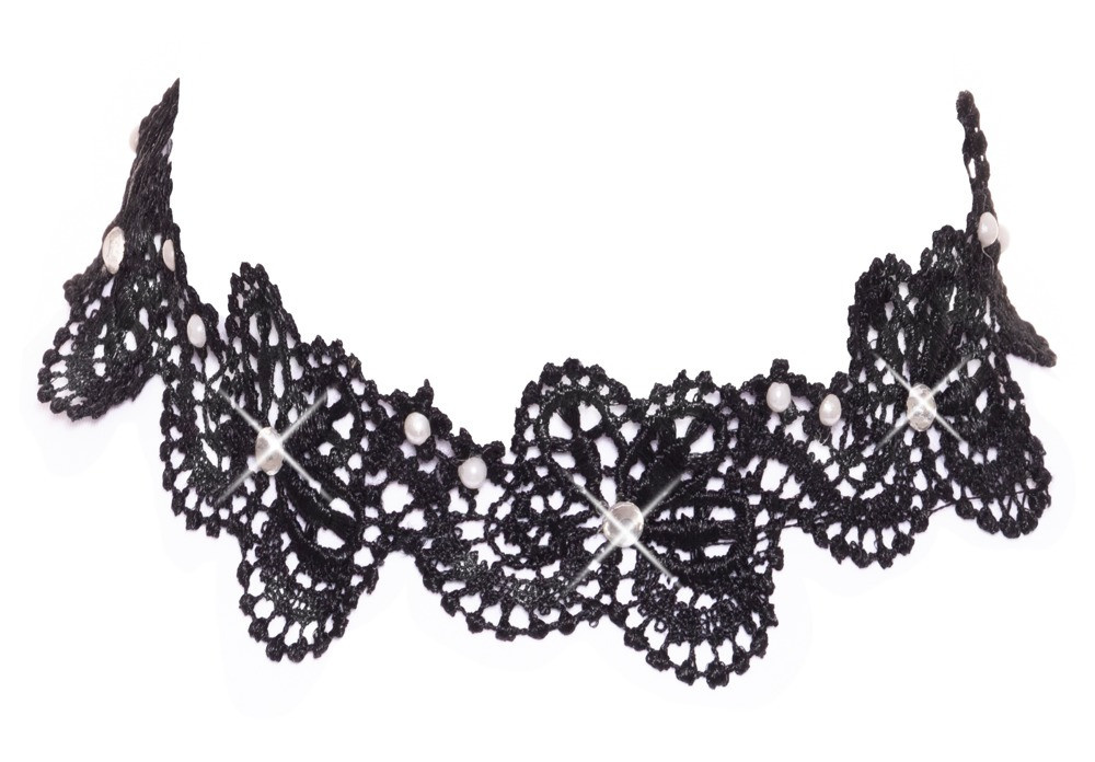 Cottelli ACCESSOIRES Halsband, Stickerei in Spitzenoptik, Damen - Bild 3