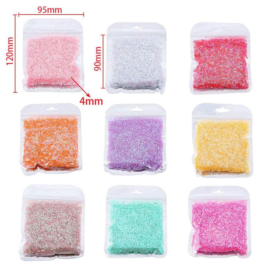 MOONMADE Herzförmige Glitzer-Pailletten in Multicolour, 4 mm, 22 g Beutel für Nagelkunst und DIY-Nähzubehör - Bild 2