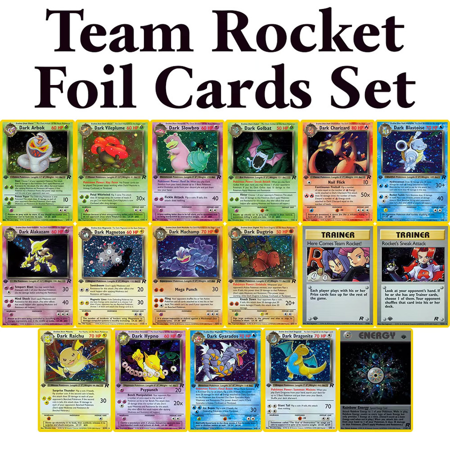 Keeppley Pokémon Folien-Spielkarten Team Rocket Fossil Basis-Set, Set / Bundle - Bild 2