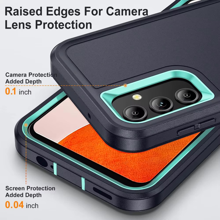 Robuste und rutschfeste Handyhülle in Militärqualität mit Ständer für Samsung Galaxy S26 Plus, S25, S24+, S23 FE und S22 Ultra in Schwarz oder Orange - Bild 3