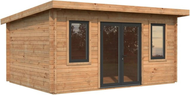 Palmako Gartenhaus Lisandra aus Fichtenholz in Braun mit Pultdach und Boden B: 470 cm, T: 350 cm, H: 244 cm - Bild 1