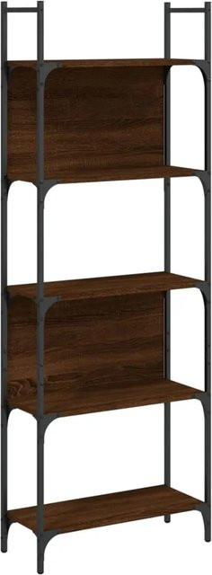 vidaXL Bücherregal im Industrial Design mit 5 Böden in Braun, B/T/H: 60,5 x 24 x 166,5 cm - Bild 1