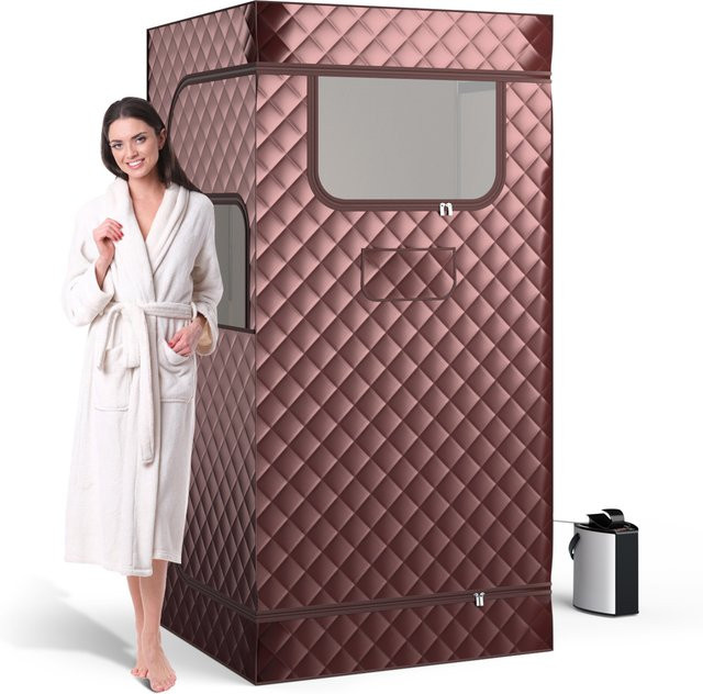 GOFLAME Dampfsauna Heimsauna mit 3 l Dampfgenerator und Fernbedienung, B/T/H: 183 x 91 x 91 cm - Bild 1