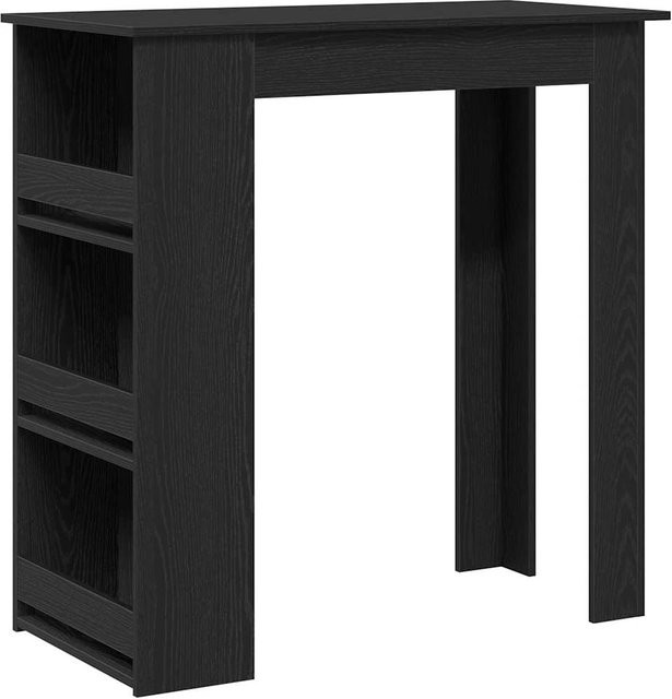 Yiwydaa Bartisch mit Regal in Schwarz-Eiche-Effekt, B/T/H: 102 x 50 x 103,5 cm - Bild 1