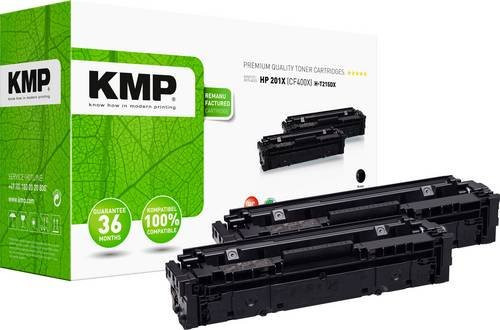 KMP Toner Cartridge Schwarz kompatibel mit HP 201X CF400X 2er-Pack für Laserprinter mit 2800 Seiten Reichweite - Bild 1
