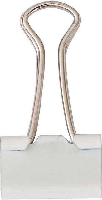 Rico Design Paper Poetry Foldback Klammern weiß 19mm 12 Stück - Bild 1