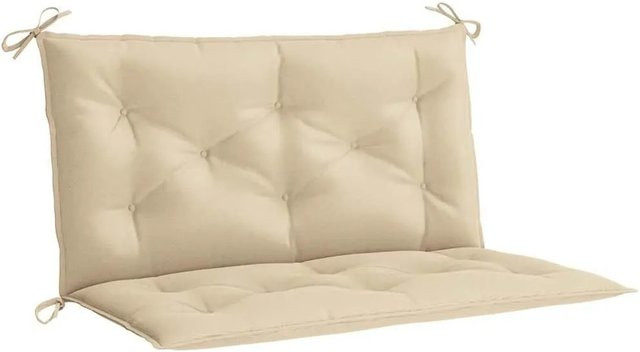 vidaXL Gartenbank-Auflage aus Oxford-Gewebe in Beige, wasserabweisend und atmungsaktiv, B/T: 100 x 50 cm und 50 x 7 cm - Bild 1