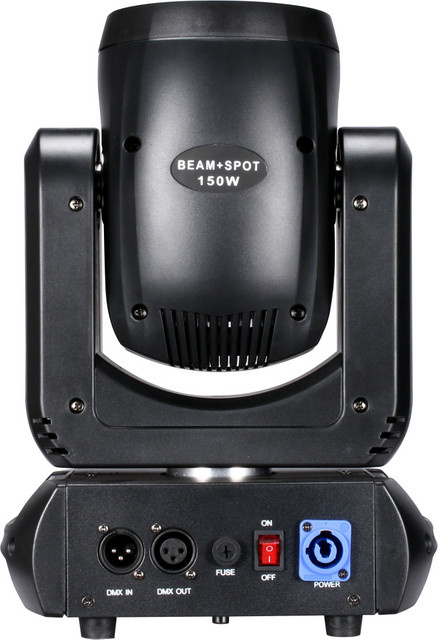 HYULIGHTS Mini LED Moving Head Licht mit 150 W, RGB Strahl und Punkt sowie 18 rotierenden Prismen in Schwarz - Bild 1