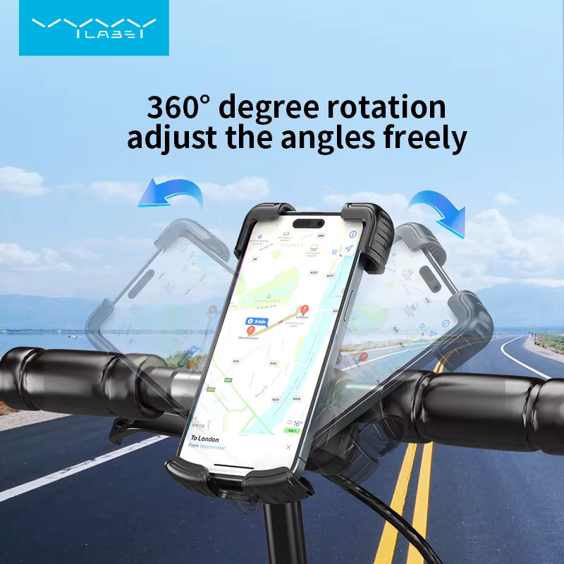 Vyvylabs Fahrrad-Handyhalterung 360 Grad Universalhalter für Mobiltelefone von 4,7 bis 6,7 Zoll in Schwarz - Bild 5