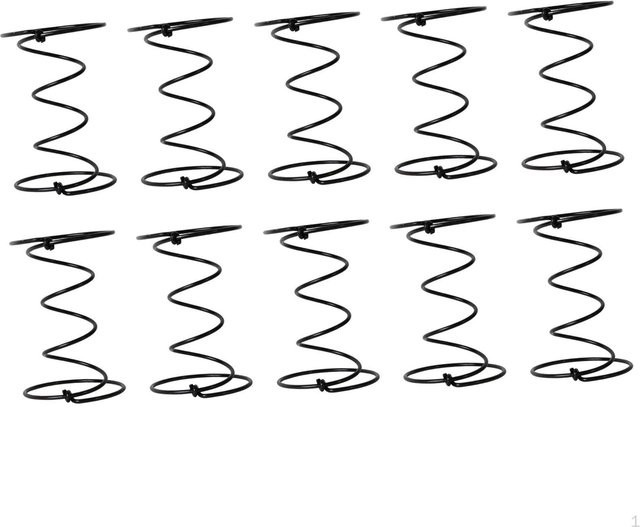 10 Stück Polsterband Spiralfeder Möbelbeschläge aus Stahl in Schwarz von SunshineTek, Durchmesser: 15 cm - Bild 1
