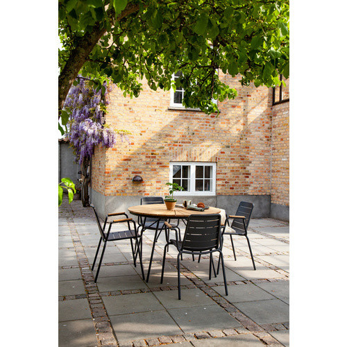 Cinas Gartenmöbelset Ellen/parc aus Teakholz und Aluminium, 6-teilig mit 5 Sitzplätzen, Farbe: Silber - Bild 3