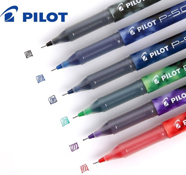 Pilot Gel-Stifte Set 6 Stück P500/P700 mit Flüssiggel-Technologie in Schwarz, 0,5 mm und 0,7 mm Schreibwaren für Büro und Studium - Bild 1